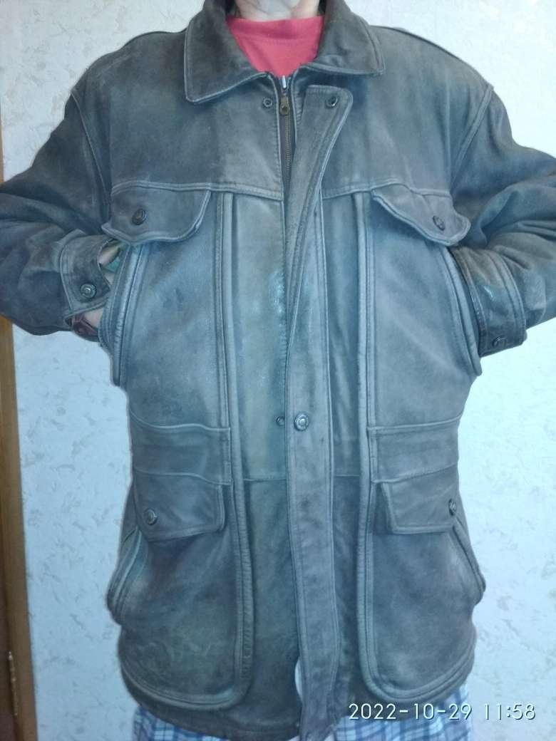 Продам куртку, 50-51 XL в Новосибирске, мужская 50-52/174 кожа б/у в отличном состоянии