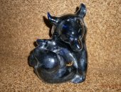 Продам антиквариат в Туле, Статуэтка "Валяющийся мишка" Модель 60-70г, г, Керамика
