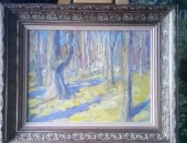 Продам картину в Москве, Картина х/м Весна, Петровский парк, Оформление багет - дерево