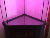 Продам в Уфе, Аквариум аквариум панорамный угловой с подсветкой под крышкой, объем 100