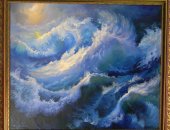 Продам картину в Нижнем Тагиле, живопись "шторм" - холст, масло размеры полотна - 750х900