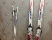 Продам лыжи в Ангарске, Беговые, Комплект: Детские пластиковые, высота 153 см, ботинки