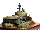 Продам коллекцию в Самаре, Стендовая модель советского огнемётного танка КВ-8С с
