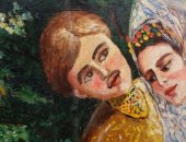 Продам картину в Санкт-Петербурге, Картина"Свадьба" 1930, Картина 1930года Масло Размер