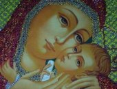 Продам картину в Георгиевске, Вышивка бисером, Богородица Корсунская, 20 х 25 см, без