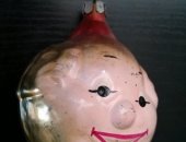 Продам коллекцию в Москве, Старая елочная игрушка СССР голова клоуна