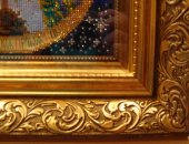 Продам картину в Ярославле, Икона вышивка бисером, 34-38см Двойная рама, стекло